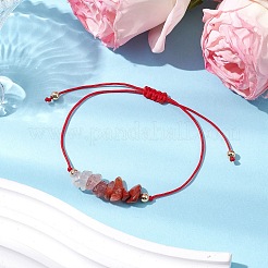 Armband aus geflochtenen Edelsteinen&nbsp;BJEW-JB11013-07