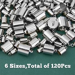 120 шт. 6 размера латунных наконечников для шнура&nbsp;KK-FH0006-42P