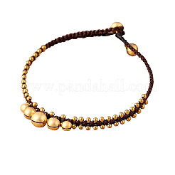 Браслеты на ногу с подвеской в виде колокольчика в этническом стиле из латуни&nbsp;FS-WG2B00D-01