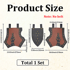 Gonna di protezione per le gambe in similpelle medievale rinascimentale&nbsp;AJEW-WH20816-113B