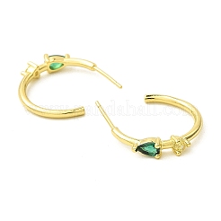 Pendientes de aro de latón chapado en oro real de 18k&nbsp;EJEW-L270-10G
