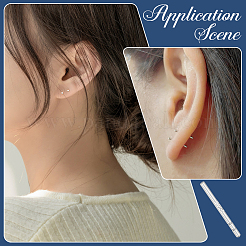 30 шт. 925 серебряные серьги-гвоздики с 1 шт. двухсторонней замшевой тканью для полировки серебра&nbsp;FIND-BBC0015-87