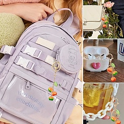 Оранжевый брелок из смолы&nbsp;KEYC-YW00139-01