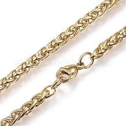 Collane a catena in acciaio inossidabile 304 a forma di grano&nbsp;NJEW-D285-13G