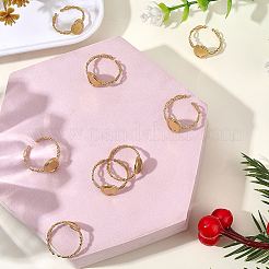 8 шт. ионное покрытие (IP) 304 нержавеющая сталь OVSL манжетное кольцо компоненты&nbsp;RJEW-BBC0001-24