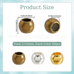 150шт 3 цвета бусины-распорки тибетского стиля&nbsp;TIBEB-PA0001-09