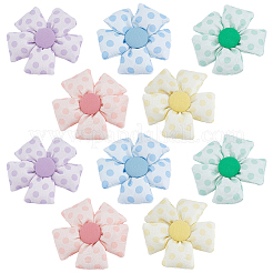10 Stück 5 Farben Polyesterblume&nbsp;DIY-CY0002-59