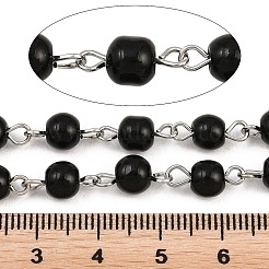 Handgefertigte facettierte Glasperlenketten aus Messing&nbsp;sgCHC-SZ0001-04B