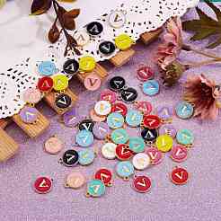 120шт 12 цвета позолоченные подвески из сплава&nbsp;ENAM-SZ0001-64V