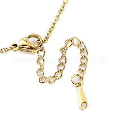 Colliers pendentifs en acier inoxydable 304 avec fleur d'anniversaire pour femmes&nbsp;STAS-S124-03G-05