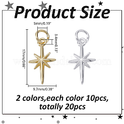 20шт 2 цвета латунные подвески&nbsp;KK-HY0004-13