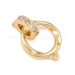 Звенья из латунного микропрозрачного кубического циркония с витыми кольцами&nbsp;KK-G544-45G