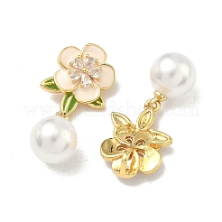 Pendentifs en laiton zircon cubique transparent&nbsp;KK-H265-12G