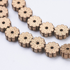 Electroplate non magnetici ematite sintetico fili di perline&nbsp;G-J383-6x2mm-A02
