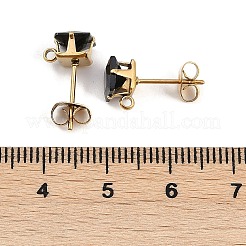 Ионное покрытие (ip) 304 нержавеющая сталь кубический цирконий серьги-гвоздики фурнитура&nbsp;STAS-P373-06C-05