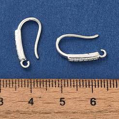 Стойка покрытие латунь микропаве прозрачный кубический цирконий крючки для сережек&nbsp;KK-A231-07S