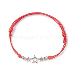 Set di braccialetti a maglie in lega di zinco a stella tripla da 2 pz&nbsp;BJEW-JB09977-03