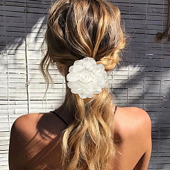 Атласный цветок для аппликаций с орнаментом&nbsp;FIND-WH20033-070B