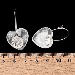 Boucles d'oreilles créoles pour femmes&nbsp;EJEW-G475-01P