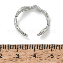 Offene Manschettenringe aus Edelstahl 304 für Damen&nbsp;RJEW-L341-07A-P
