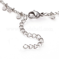 Bracelets de cheville à breloques rondes en laiton pour femmes filles&nbsp;AJEW-AN00382