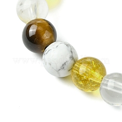 Bracelets extensibles à perles rondes en howlite naturelle&nbsp;BJEW-JB10910-09