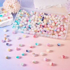 198 шт. 9-цветные матовые стеклянные бусины с эффектом кракле&nbsp;DGLA-TA0001-23