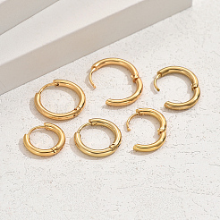 3 пара минималистичных комплектов серег-колец из нержавеющей стали 201&nbsp;XY1482