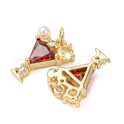 Латунные микро проложить кубического циркония подвески&nbsp;KK-D019-25G