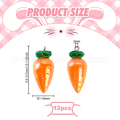 12 шт. подвески из смолы цвета моркови AB&nbsp;RESI-PH0002-47