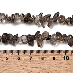 Природные дымчатый кварц чипов бисером нити&nbsp;F037
