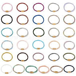 Bracelets en acier inoxydable 304 avec cordon métallique en polyester pour femmes&nbsp;BJEW-Z145-01G