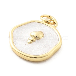 Pendentifs en laiton émaillé sur le thème de l'océan&nbsp;LS-KK-Q029-01H-G