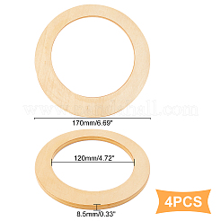 Anses de sac rondes en bois&nbsp;DIY-WH0185-41