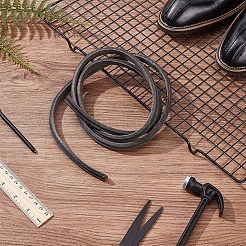 Кожаная обувь с прямыми краями и шнурком&nbsp;DIY-WH0542-48B