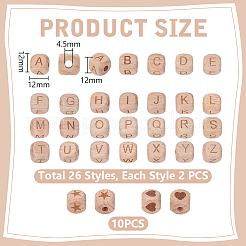 72 шт. 28-х видов резных деревянных европейских бусин&nbsp;WOOD-UN0001-25