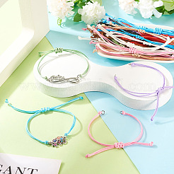 50 bracciale in cordoncino di poliestere cerato in 10 colori&nbsp;AJEW-TAC00028