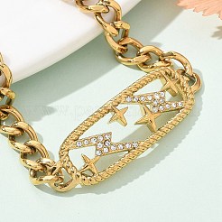 Bracciali in acciaio inossidabile 304 rettangolari&nbsp;BJEW-R011-01G-01