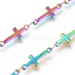 Catene a maglie in acciaio inossidabile 304 fatte a mano con placcatura ionica (ip)&nbsp;STAS-G038-21M