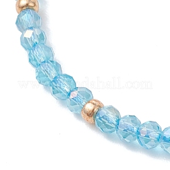 Ensemble de 2 bracelet ajustable en perles de rocaille et perles de verre tressées&nbsp;BJEW-MZ00287-02