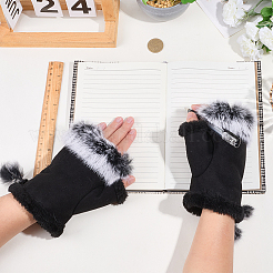 1 пара замшевых перчаток без пальцев&nbsp;AJEW-CY0002-16A