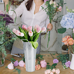 Ваза для цветов из оцинкованного железа&nbsp;DIY-WH0899-461B