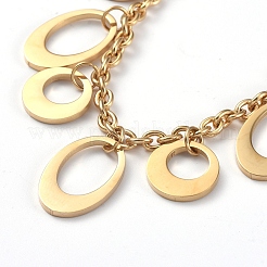 Braccialetti con ciondoli in acciaio inossidabile 304&nbsp;BJEW-G582-40G