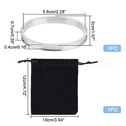 1шт. браслеты из нержавеющей стали с рифлением&nbsp;STAS-UN0042-51P