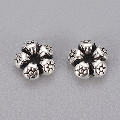 Тибетские серебрянные бусины прокладки&nbsp;AC0752