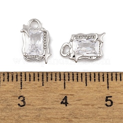 Pendentifs en laiton zircon cubique transparent&nbsp;KK-L212-02P