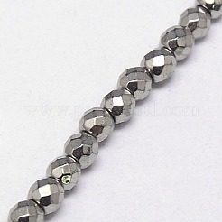 Electroplate non magnetici ematite sintetico fili di perline&nbsp;G-J169B-3mm-M