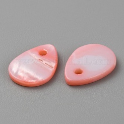 Pendentifs teints en coquille d'eau douce&nbsp;LS-FIND-WH0421-06D