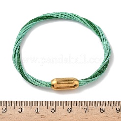 Bracelets en acier inoxydable 304 avec cordon métallique en polyester pour femmes&nbsp;BJEW-Z145-01G