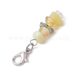 Colgante decorativo con chips de cuarzo natural&nbsp;HJEW-JM02346-02